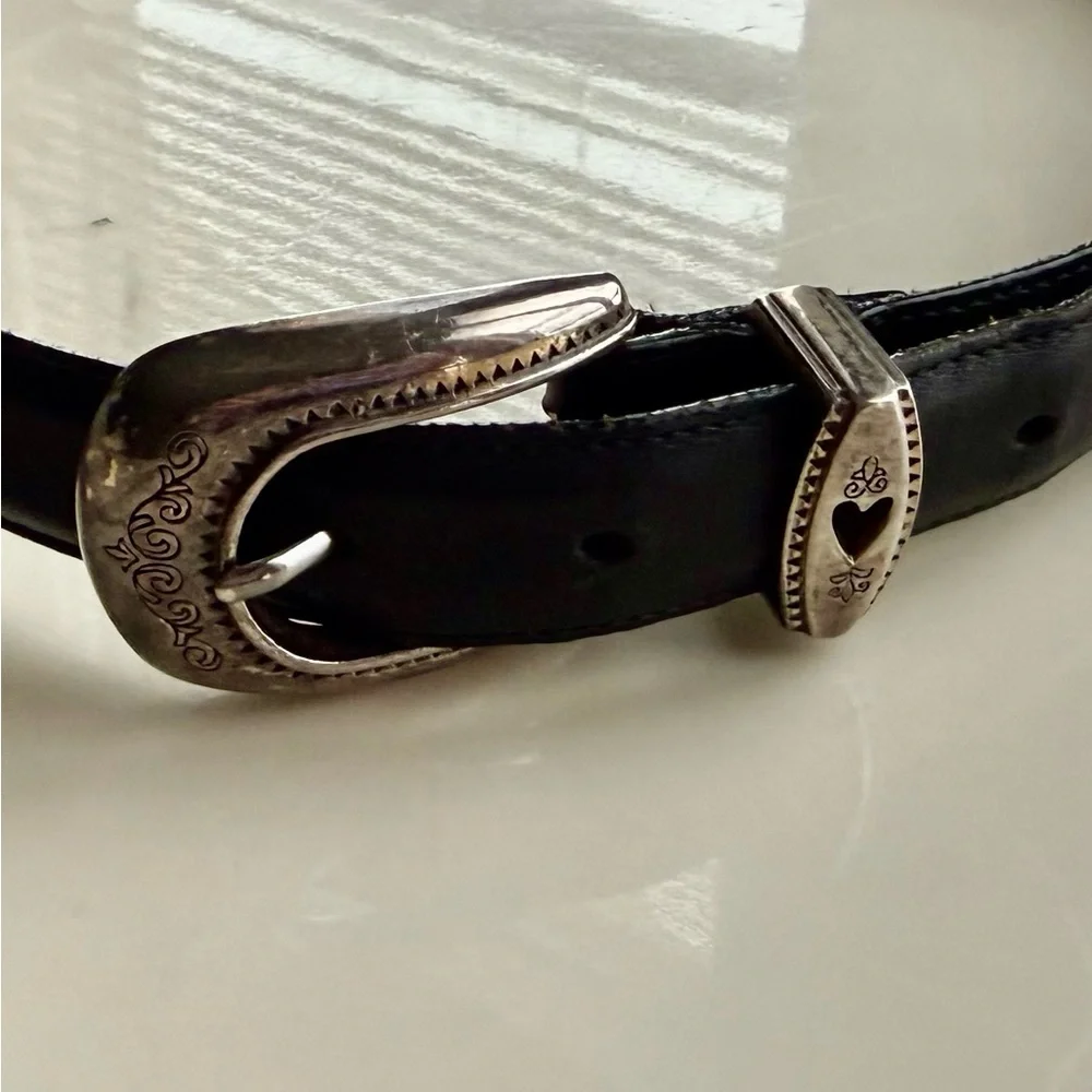 Brighton Black Belt with Silver Hearts - Picture 6 of 11